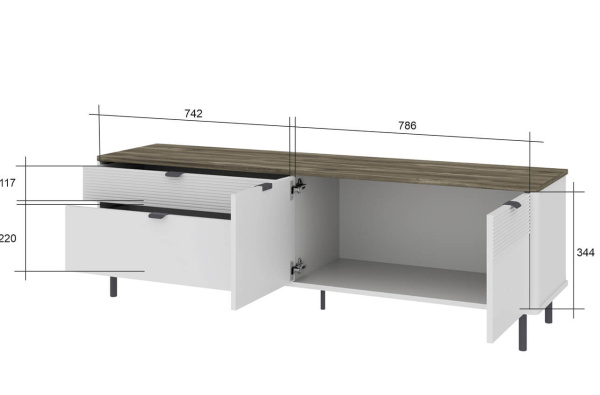 Тумба RTV 2D2S SIMPLE
