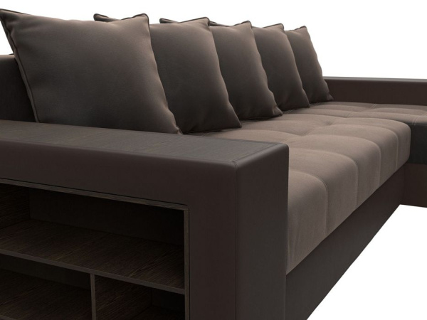 Диван угловой Дубай правый угол Велюр\Экокожа