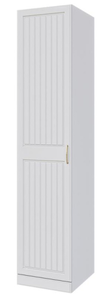 Шкаф распашной Мэгги ШР-1 (ЛДСП/МДФ Белый снег/Лак Белый)