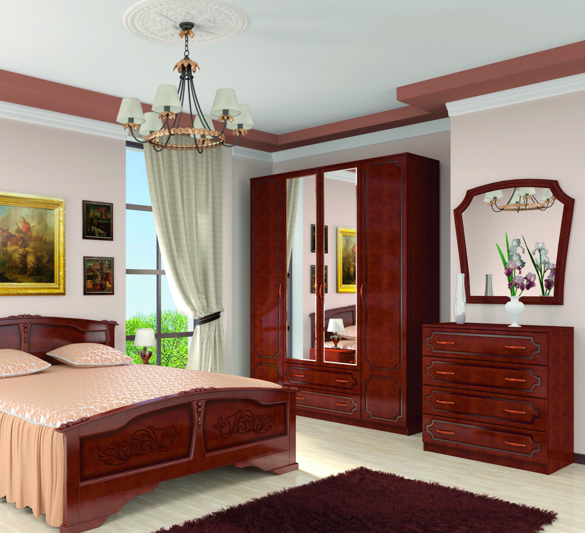 Зеркало настенное Лак