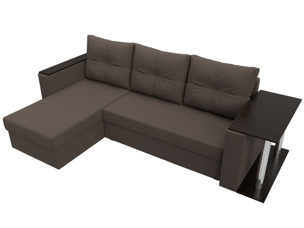 Диван угловой Атланта со столом левый угол Рогожка