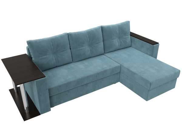 Диван угловой Атланта со столом правый угол Велюр