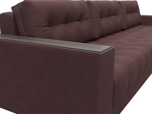 Диван прямой с декором Лига-049 НПБ Лонг Замша