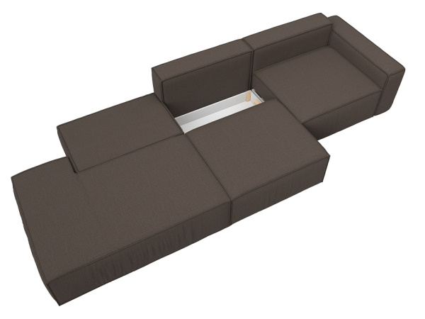 Диван прямой Прага Модерн Лонг подлокотник справа Рогожка