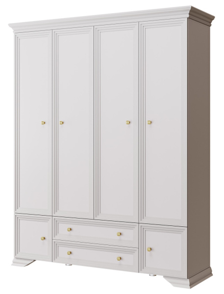 Шкаф Орландо ШР-4 без зеркала (Без зеркал,Персидский жемчуг/Льняной)