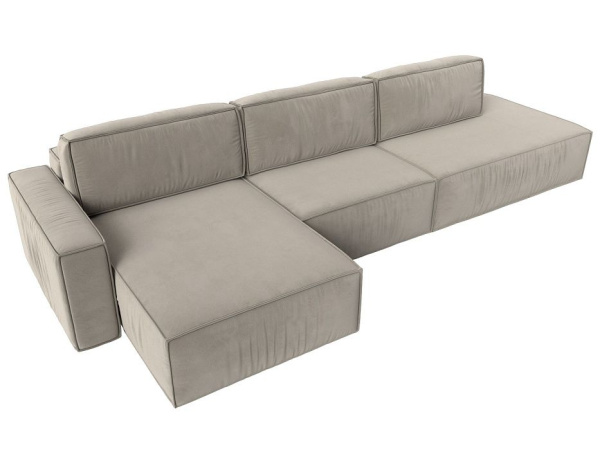 Диван угловой Прага модерн лонг левый угол Микровельвет