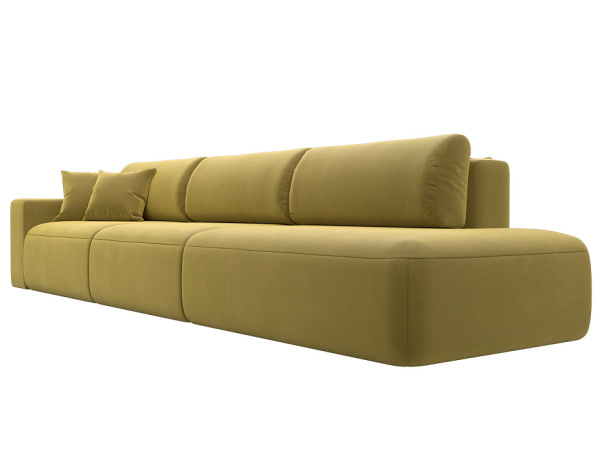 Диван прямой Лига-036 НПБ Модерн Лонг подлокотник слева Микровельвет