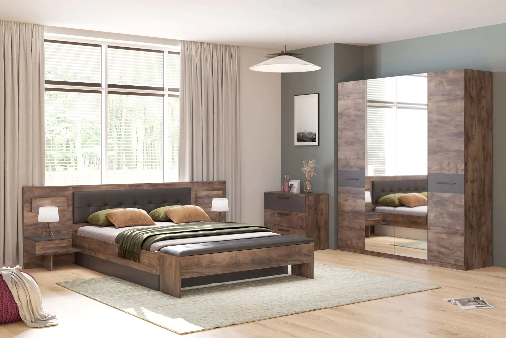 Шкаф четырехдверный Глазго