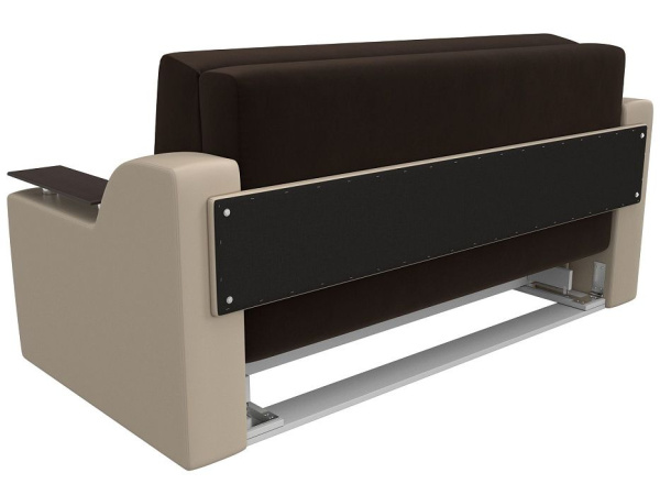 Диван прямой аккордеон Сенатор 140 Микровельвет\Экокожа