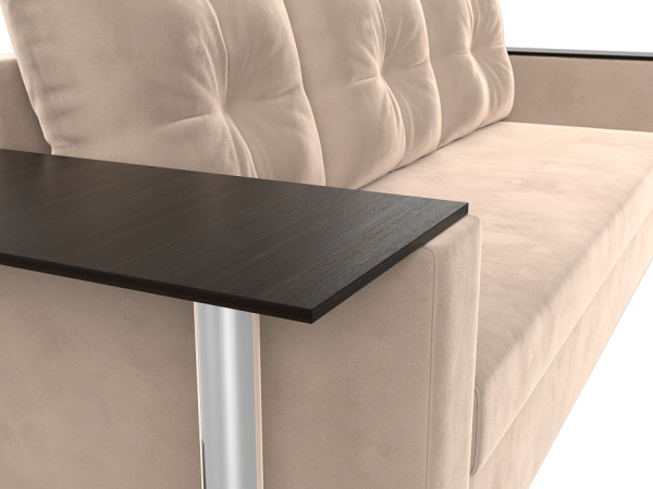 Диван прямой Атланта со столом слева Велюр