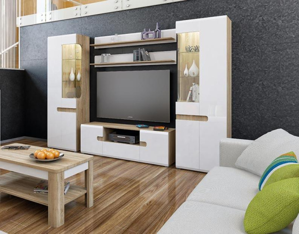 Шкаф с витриной Леонардо МН-026-01/1