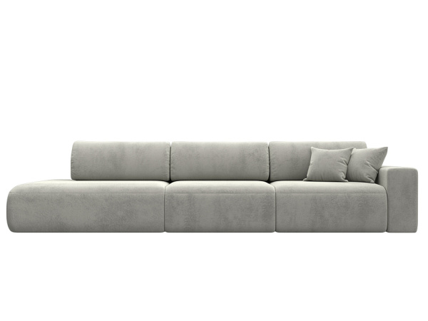 Диван прямой Лига-036 НПБ Модерн Лонг подлокотник справа Велюр (TOWER 01 молочный)