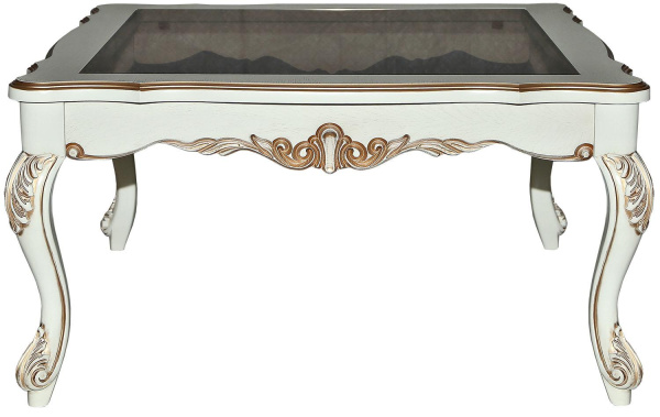 Стол журнальный Альба 01 П4.485.0.06 (П497.01) (Слоновая кость с золочением)