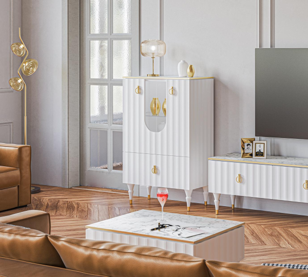 Шкаф комбинированный Лоренсо МН-043-01 белый