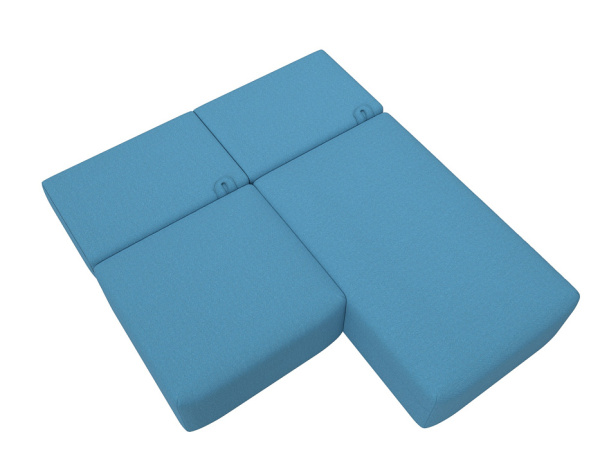 Диван угловой модульный Лига-060 НПБ угол универсальный Рогожка