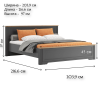 Кровать с подъемным механизмом JASMIN LOZ180х200