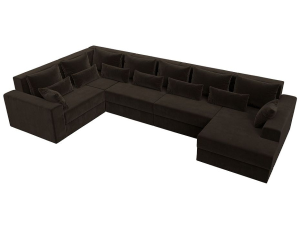 Диван П-образный Майами правый угол Микровельвет