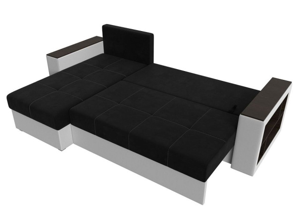 Диван угловой Дубай Лайт левый угол Микровельвет\Экокожа