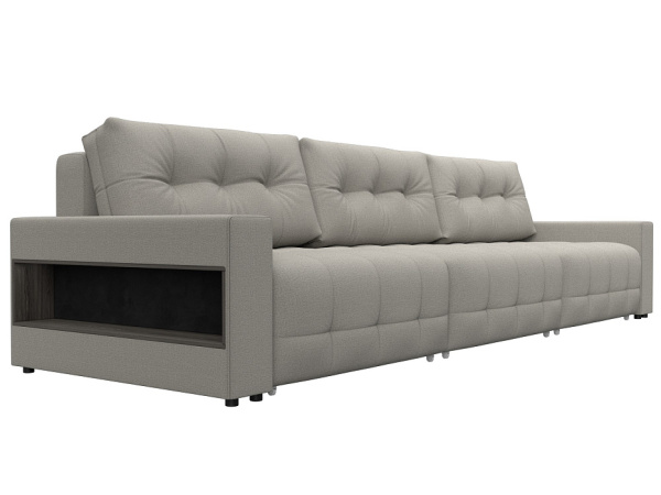 Диван прямой с полками Лига-053 НПБ Лонг Рогожка