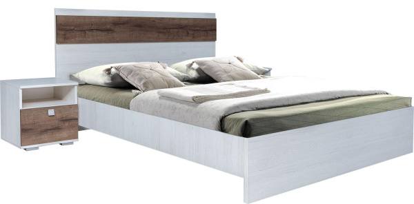 Кровать 2-16 Сорренто П6.949.1.05 (Дуб Бордо лайт + Дуб Монастырский)