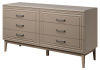 Комод Гориция 6 ящиков ((НСМ), 6 ЯЩИКОВ, Латте/Лак Мокко мусс)