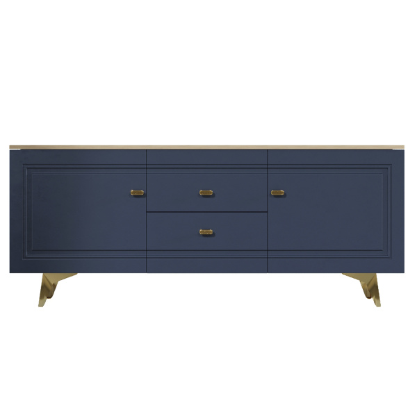 Тумба под ТВ 1500 Вега Сапфир (Темно-синий софт)