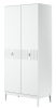 Шкаф распашной Фарго ШР-2 (ЛДСП Белый снег/Лак Белый)