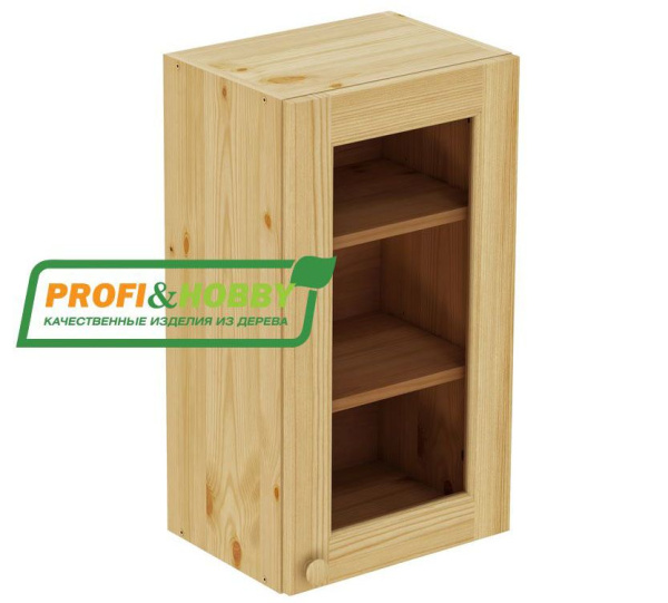 Шкаф настенный 1 дверь 450*900 стекло (Цвет без покрытия)