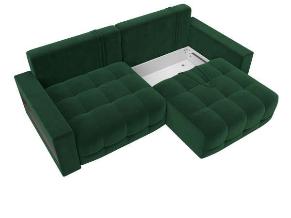 Диван прямой с полками Лига-053 НПБ Велюр