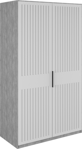 Шкаф Бержер 2 двери глухие (Метрополитан Грей/Белый)