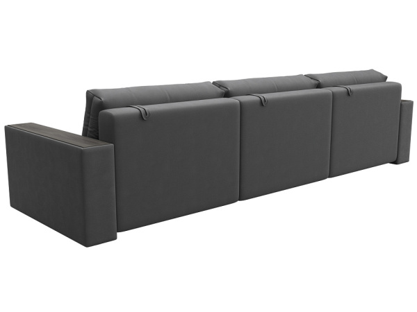 Диван прямой с декором Лига-049 НПБ Лонг Замша