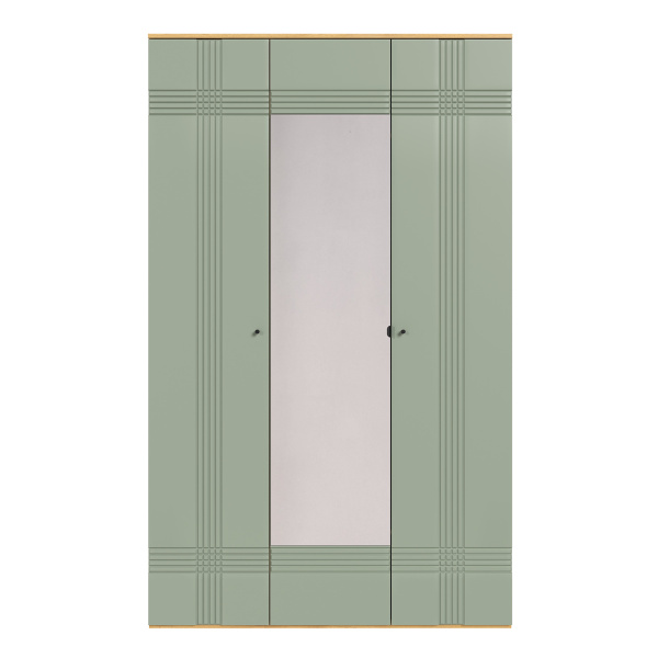 Шкаф распашной трехдверный Вега Саксония (Серо-зеленый)