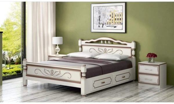 Кровать двуспальная Карина 5 с ящиками