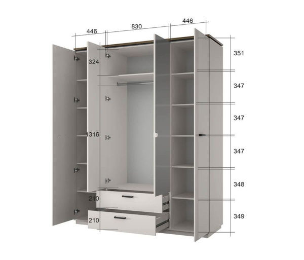 Шкаф 4DG2S Z VINATI