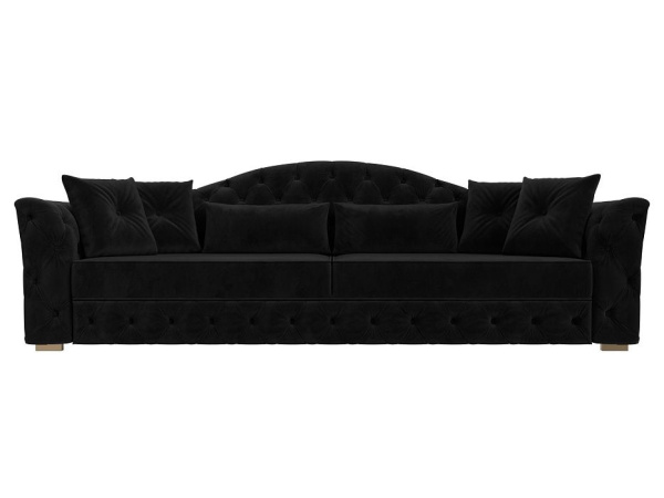 Диван прямой Артис Велюр (Черный)