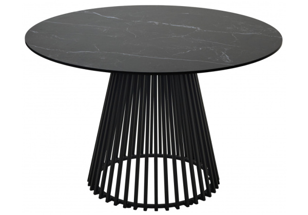 Керамический стол Terni 120 керамика черный мрамор матовый matt black marble solid ceramic / черный