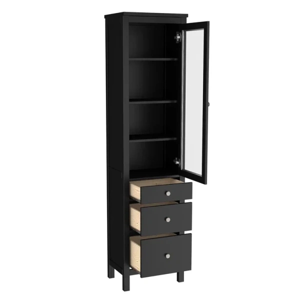 Шкаф для посуды Кантри Hemnes 13 ММЦ (Блек)