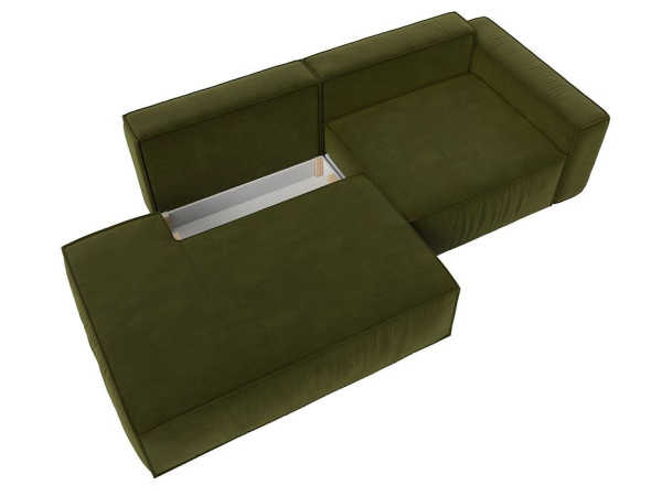 Диван прямой Прага Модерн подлокотник справа Микровельвет