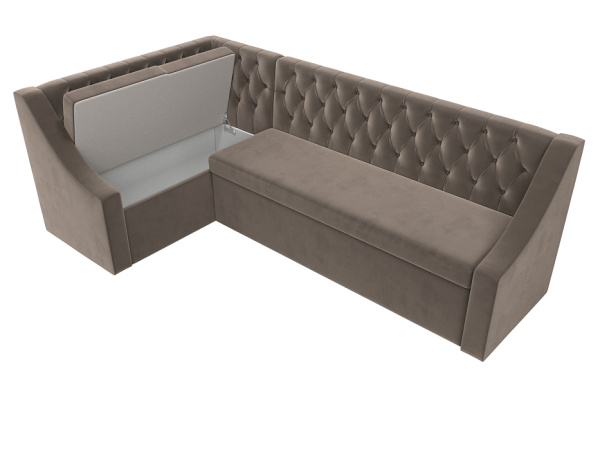 Диван кухонный угловой Мерлин левый угол Велюр