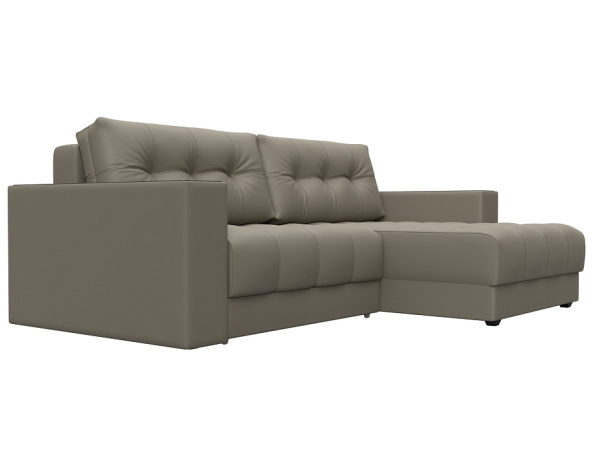 Диван угловой с декором Лига-049 НПБ Экокожа