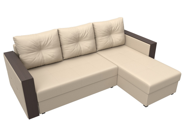 Диван угловой Валенсия Лайт правый угол Экокожа