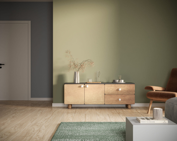 Комод низкий с двумя дверками и ящиками Split SP11