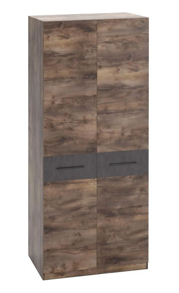 Шкаф двухдверный Глазго спальня (Цвет Металл Бруклин/Таксония)