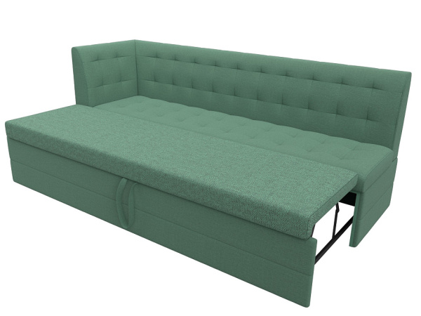 Диван кухонный прямой Бриз с углом слева Рогожка