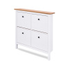 Тумба для обуви 4 ящика Кымор Hemnes (Цвет Белый/светло-коричневый)