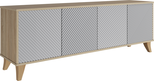 Тумба ТВ Скалли (Дуб Сонома/Грей)