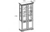 Шкаф с витриной 2V2D СЕВИЛЛА