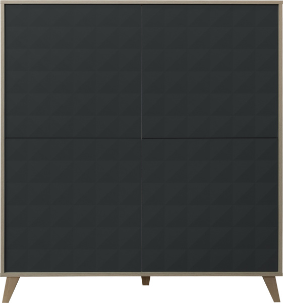 Тумба Тринити П6.114.0.04 (Цвет Антрацит + Гикори Кингстон)