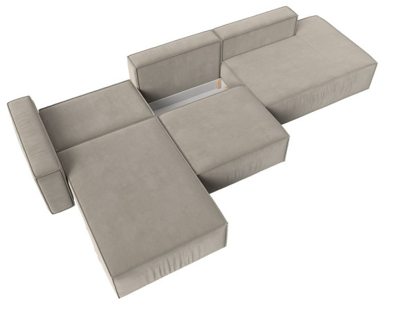 Диван угловой Прага модерн лонг левый угол Микровельвет