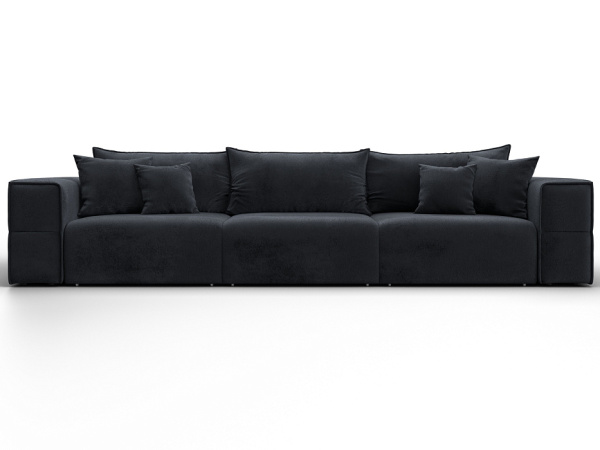 Диван прямой Лига-058 НПБ Лонг Велюр (TOWER 11 темно-серый)